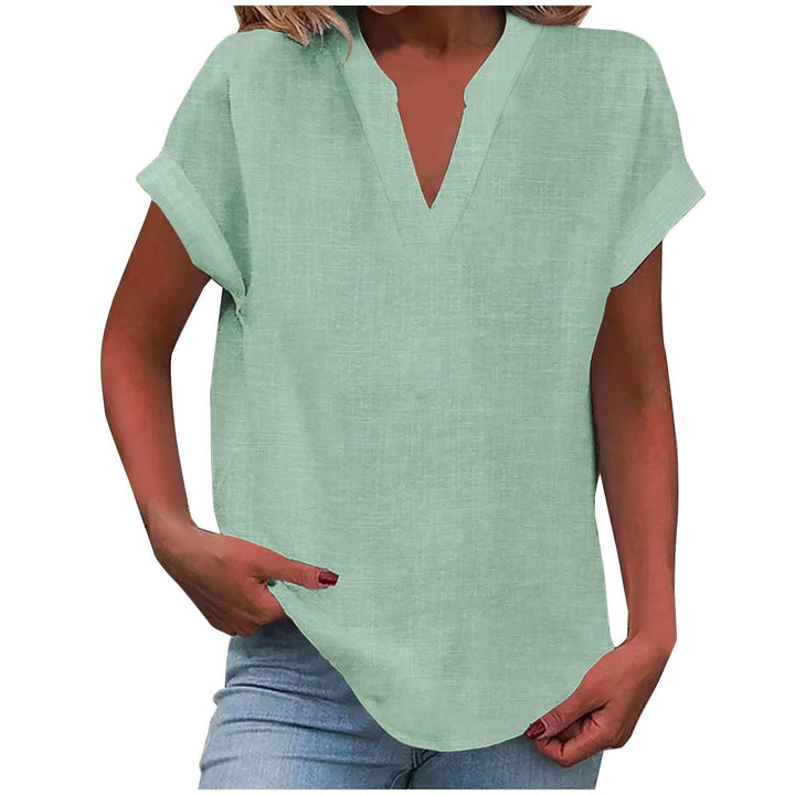 Xavina | Women's Relaxed V-Neck Blouse 8