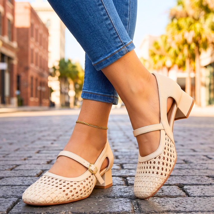 Sienna Woven Mary Janes
