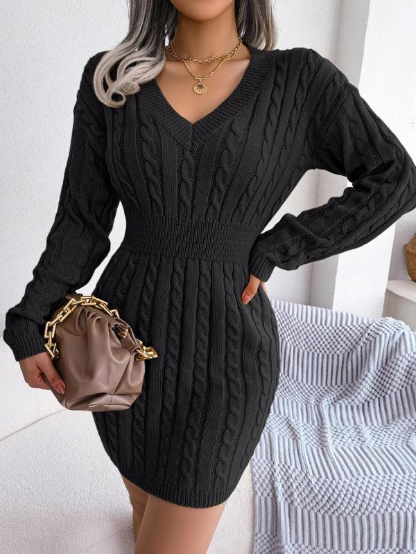 Hailey |  Cozy V-Neck Knitted Dress