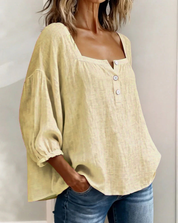 Fiona - Breezy Cotton Linen Blouse