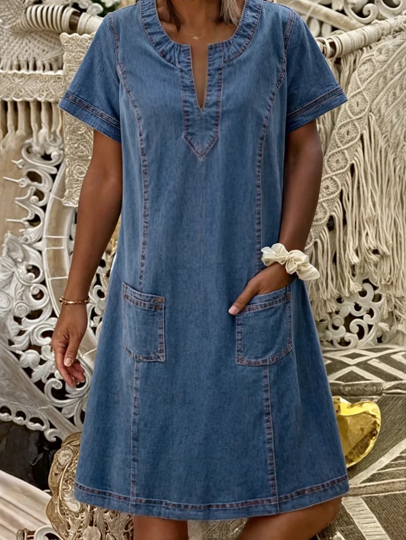 Polixeni | Women's Summer Denim Dress 2