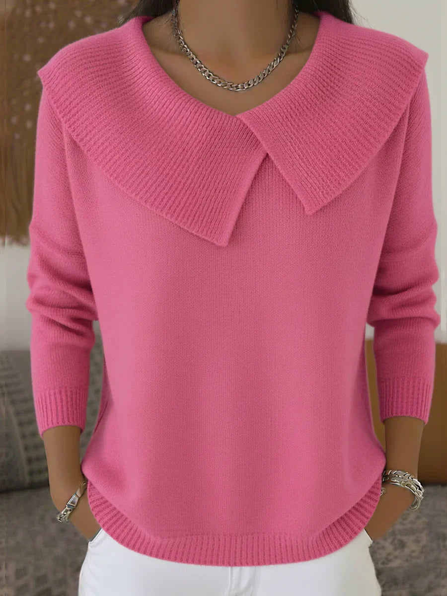 Jaira – Cozy Holiday Swing Collar Sweater