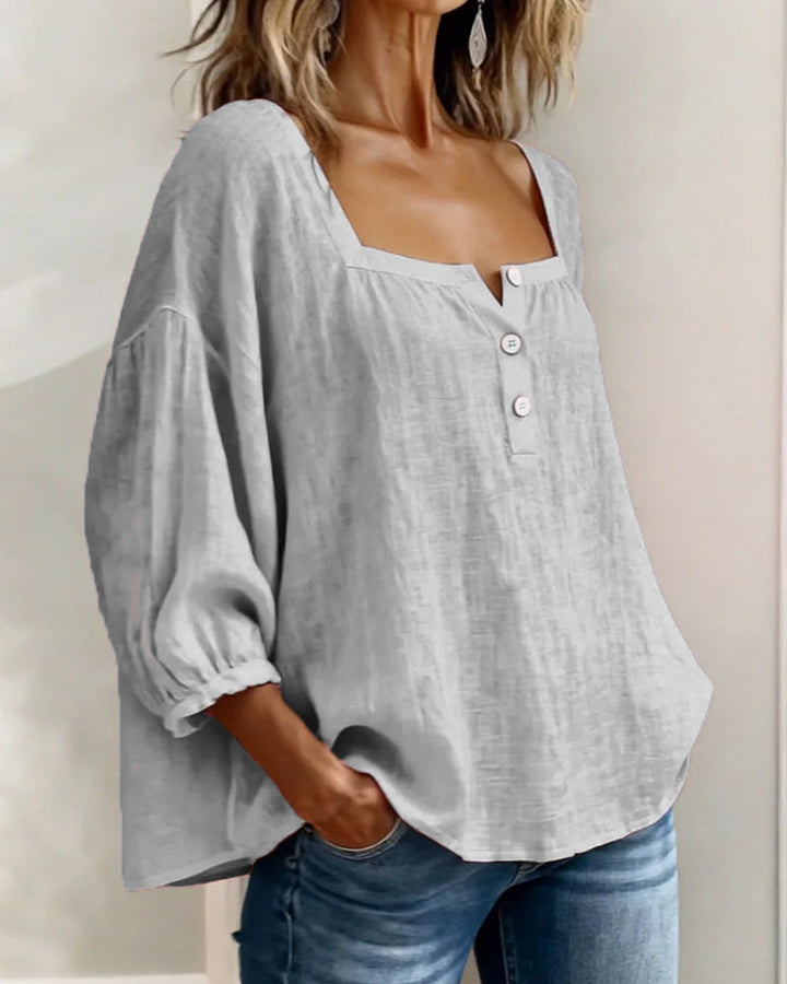 Fiona - Breezy Cotton Linen Blouse