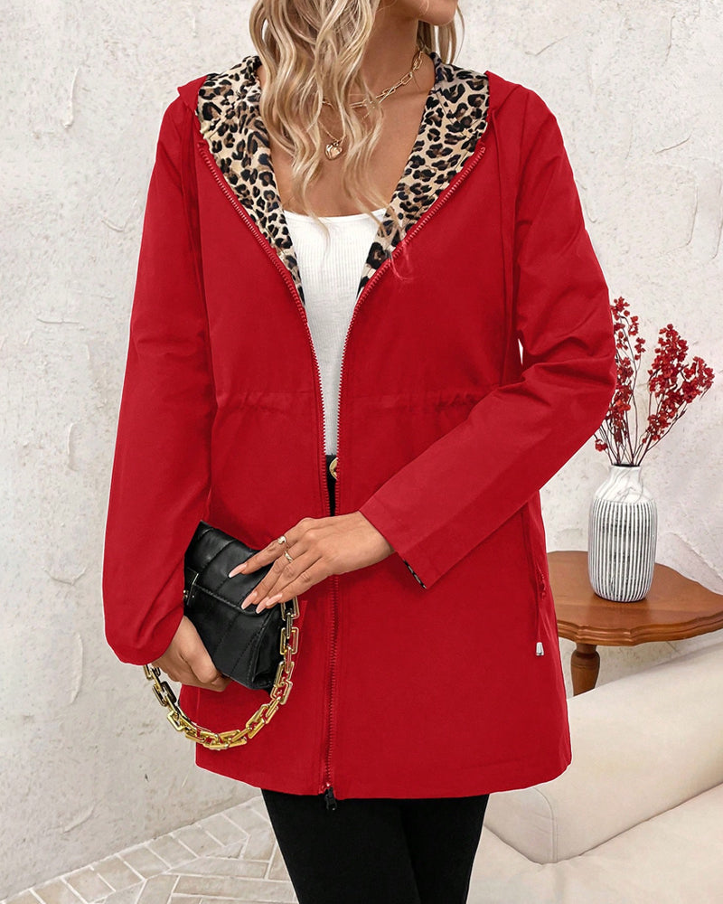 Savannah - Reversible Hooded Leopard Coat