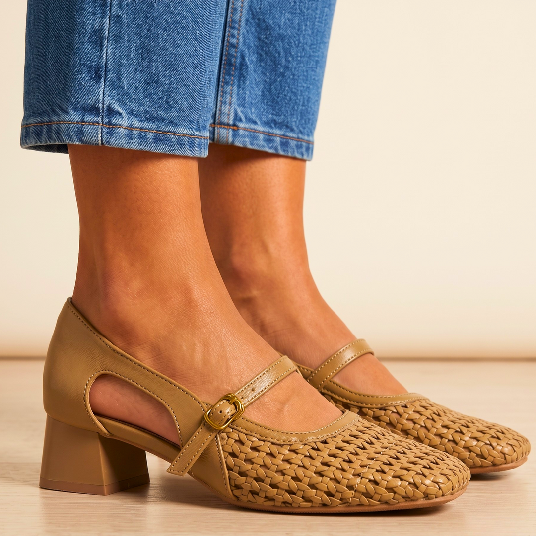 Sienna Woven Mary Janes