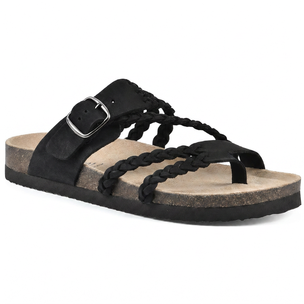 Mary - Braided Cork Sandals
