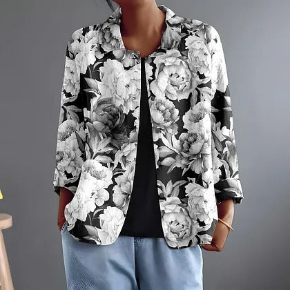 Leontina | Engraved Peony Blouse