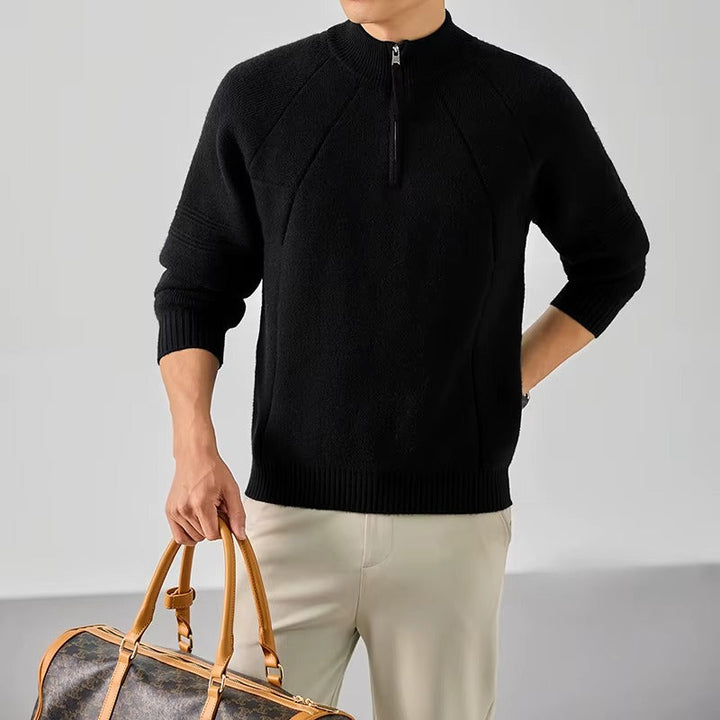 MODERN ZIP COLLAR SWEATER