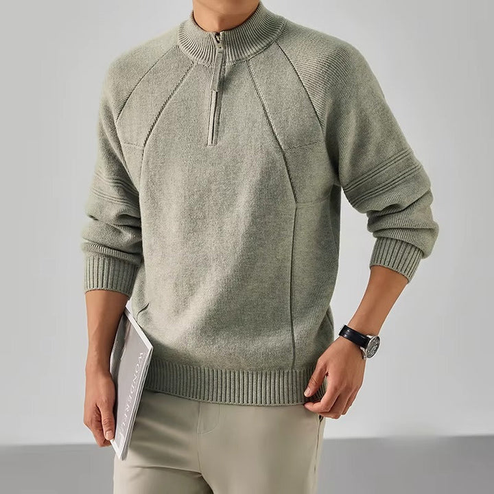 MODERN ZIP COLLAR SWEATER