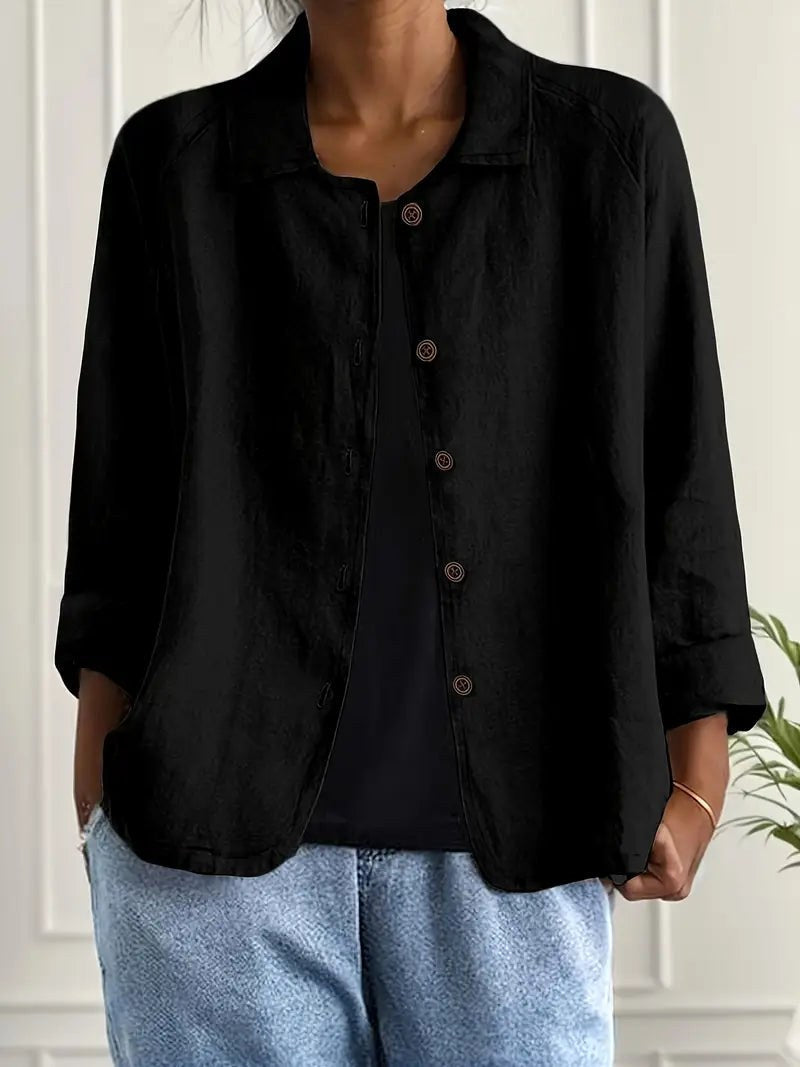 Ysolde | Classic Black Blouse