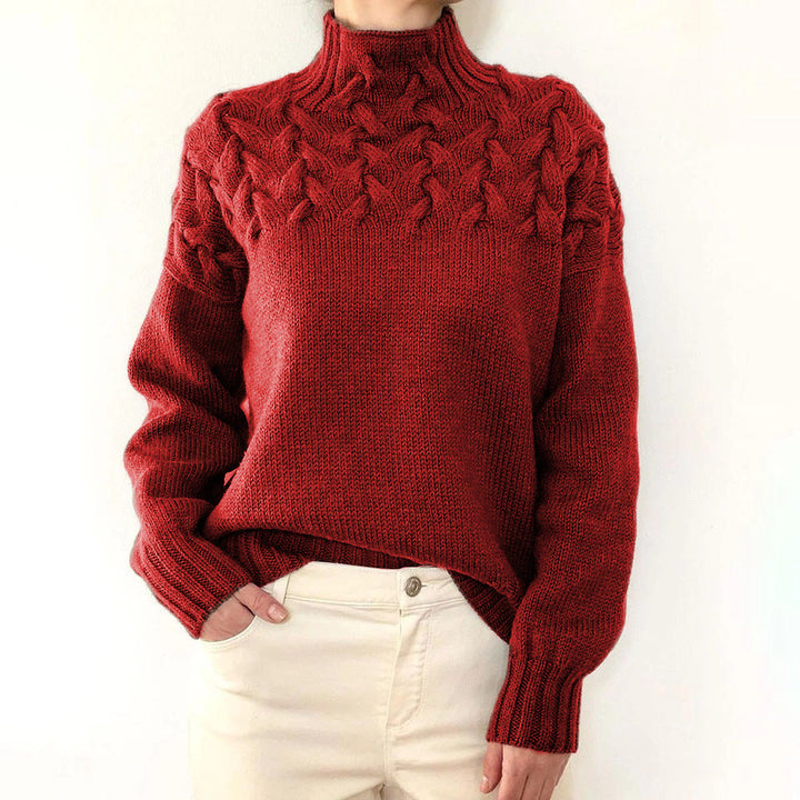 Mella - Cozy Turtleneck Knit Sweater