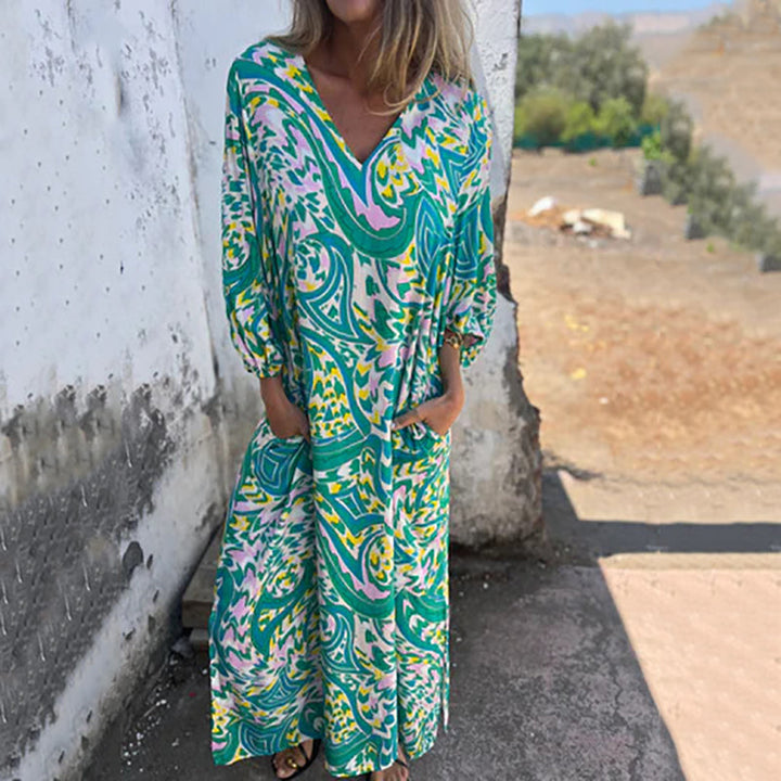 Hailey | Abstract Boho Maxi
