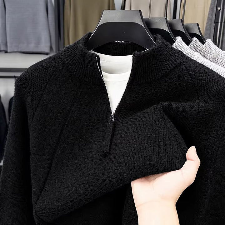 MODERN ZIP COLLAR SWEATER