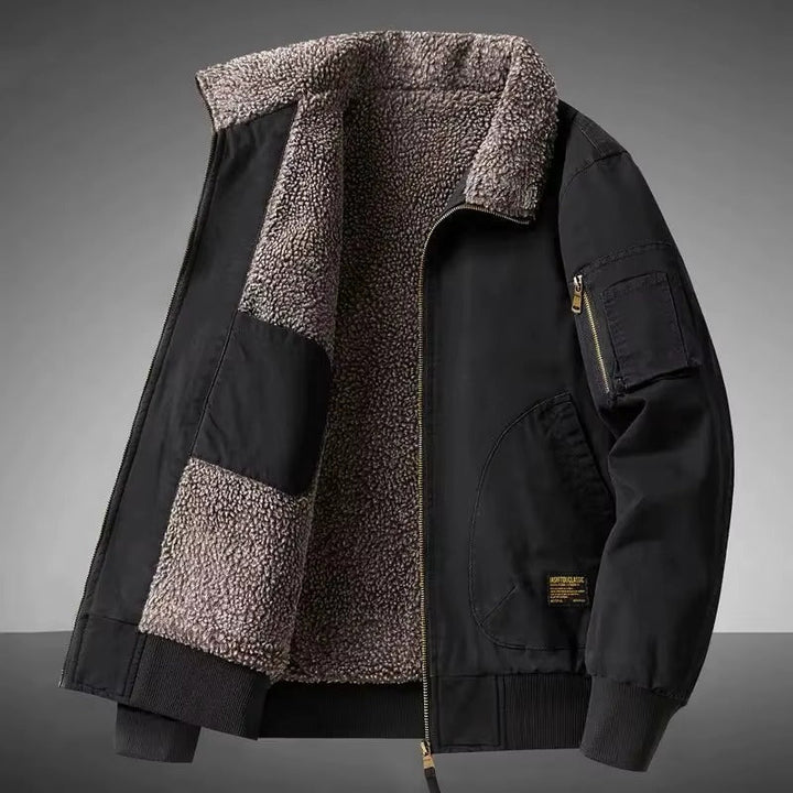 FLEECE LINED BOMBER JACKET