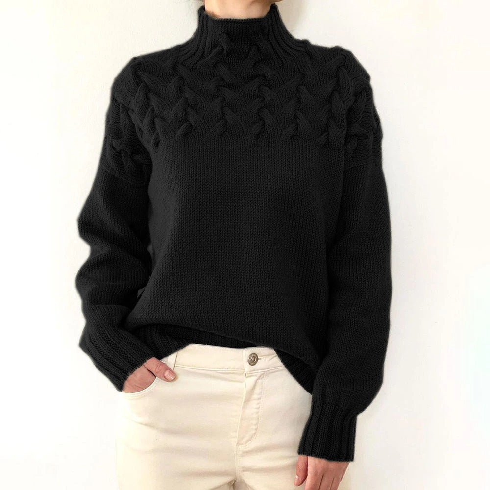 Mella - Cozy Turtleneck Knit Sweater