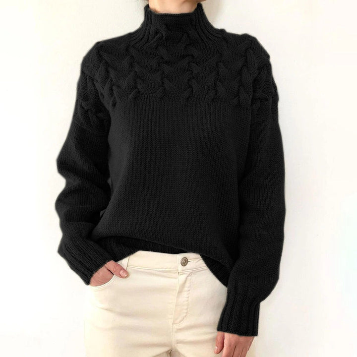 Mella - Cozy Turtleneck Knit Sweater